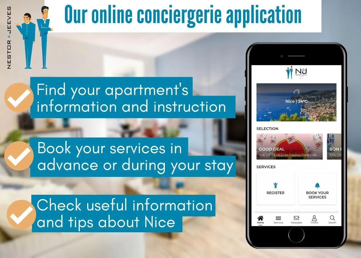 Nestor&Jeeves - City Break - Central - Very Close Sea Nice 0*,  France